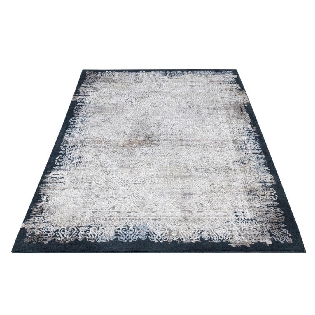 Vintage Distressed Area Rug in Gray and White - EME-10135-NAV-3X5-4.1 - Arconiz