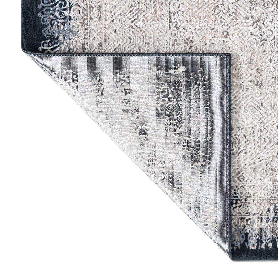 Vintage Distressed Area Rug in Gray and White - EME-10135-NAV-3X5-4.1 - Arconiz