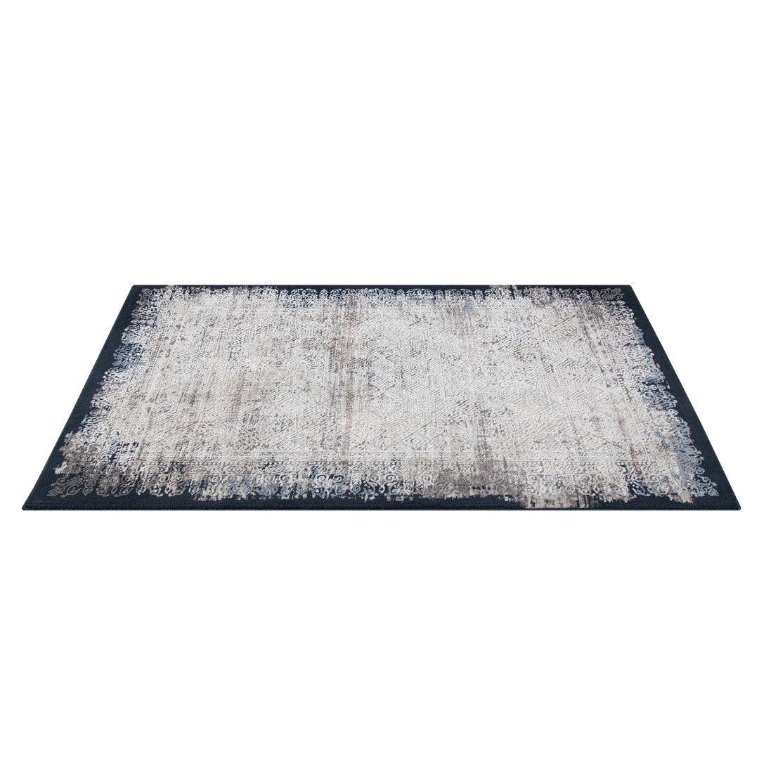 Vintage Distressed Area Rug in Gray and White - EME-10135-NAV-3X5-4.1 - Arconiz