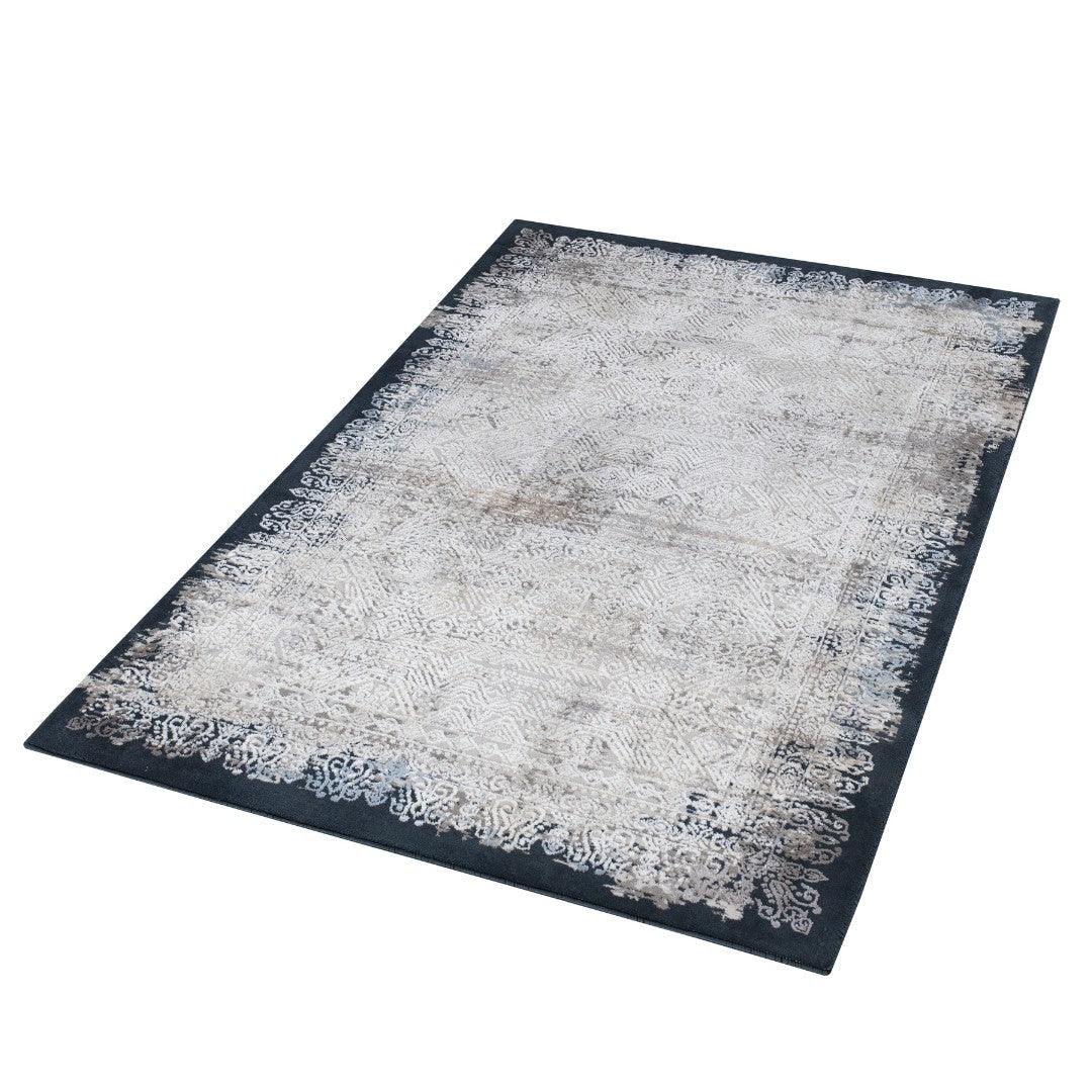 Vintage Distressed Area Rug in Gray and White - EME-10135-NAV-3X5-4.1 - Arconiz