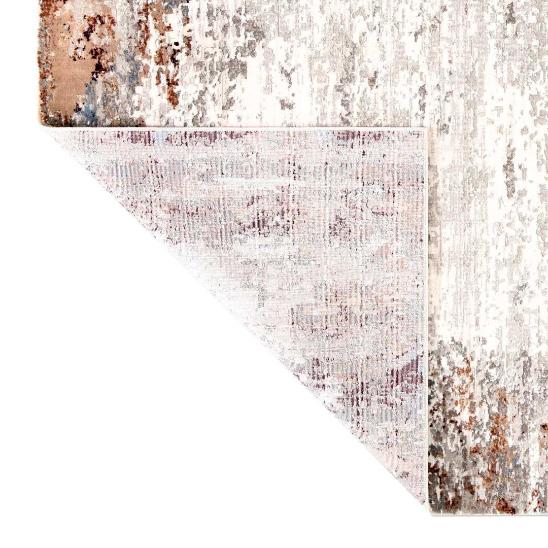 Distressed Area Rug Silver Gray ‚and Vintage with Modern Abstract Design, Durable - EME-23109-MUL-5X7-4.1 - Arconiz