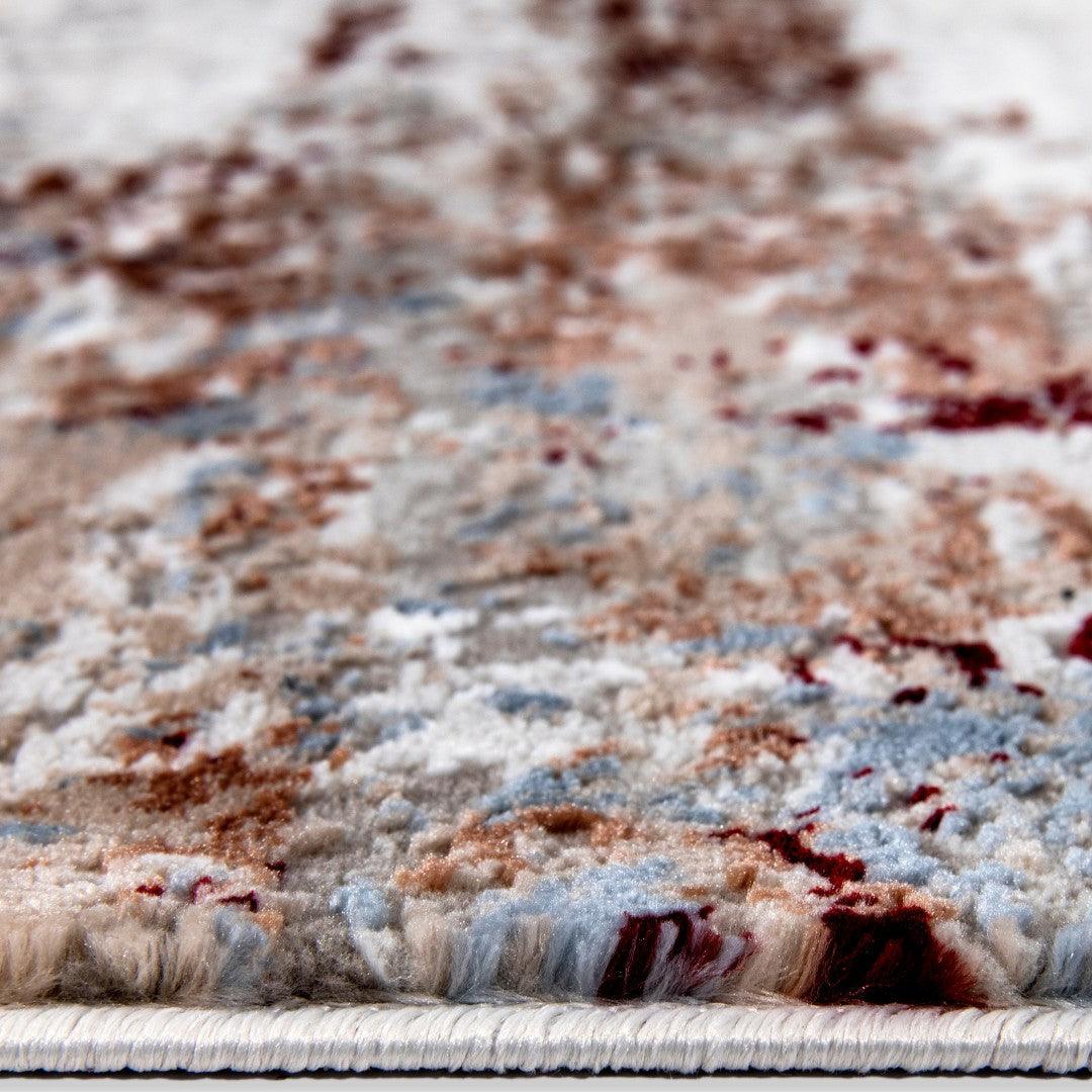 Distressed Area Rug Silver Gray ‚and Vintage with Modern Abstract Design, Durable - EME-23109-MUL-5X7-4.1 - Arconiz