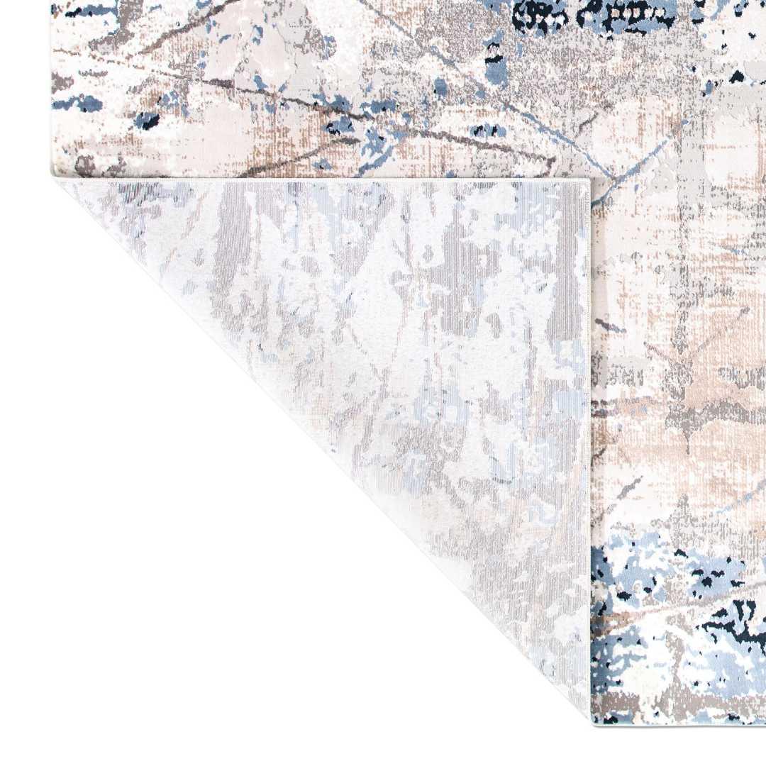 8x10 Modern Abstract Area Rug, Blue and Gray - EME-25019-NAV-8X10-4.1 - Arconiz