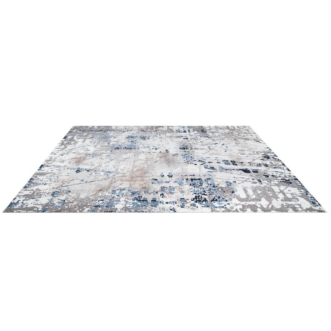 8x10 Modern Abstract Area Rug, Blue and Gray - EME-25019-NAV-8X10-4.1 - Arconiz