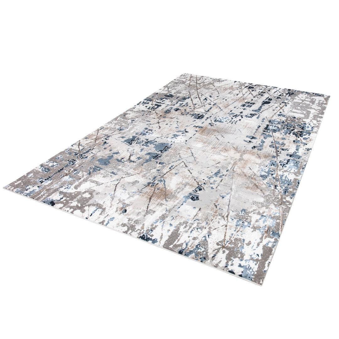 8x10 Modern Abstract Area Rug, Blue and Gray - EME-25019-NAV-8X10-4.1 - Arconiz