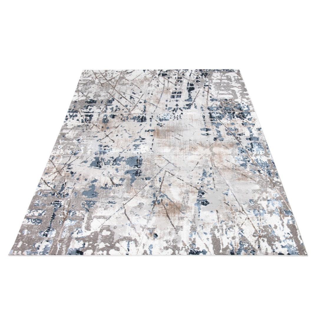 8x10 Modern Abstract Area Rug, Blue and Gray - EME-25019-NAV-8X10-4.1 - Arconiz