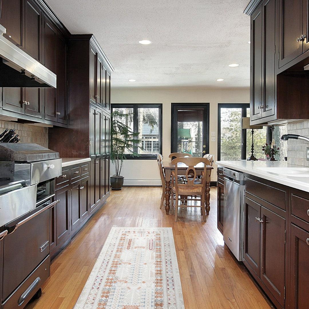 Bohemian Geometric Area Rug 8x10 - Ivory Cream, High Pile, Durable - EME-27092-MUL-2X6-4.1 - Arconiz