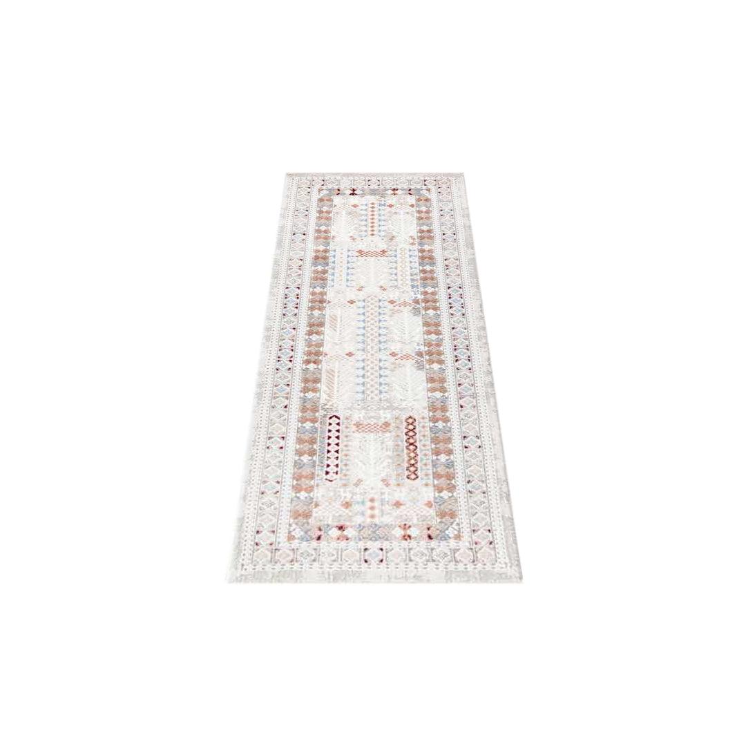 Bohemian Geometric Area Rug 8x10 - Ivory Cream, High Pile, Durable - EME-27092-MUL-2X6-4.1 - Arconiz