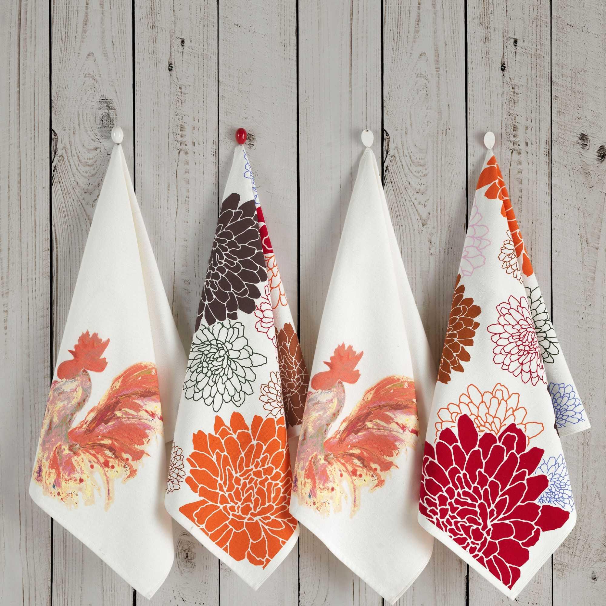 Floral Pattern Kitchen Towel - 2 Piece Set - QL-4WOH-XU19 - Arconiz