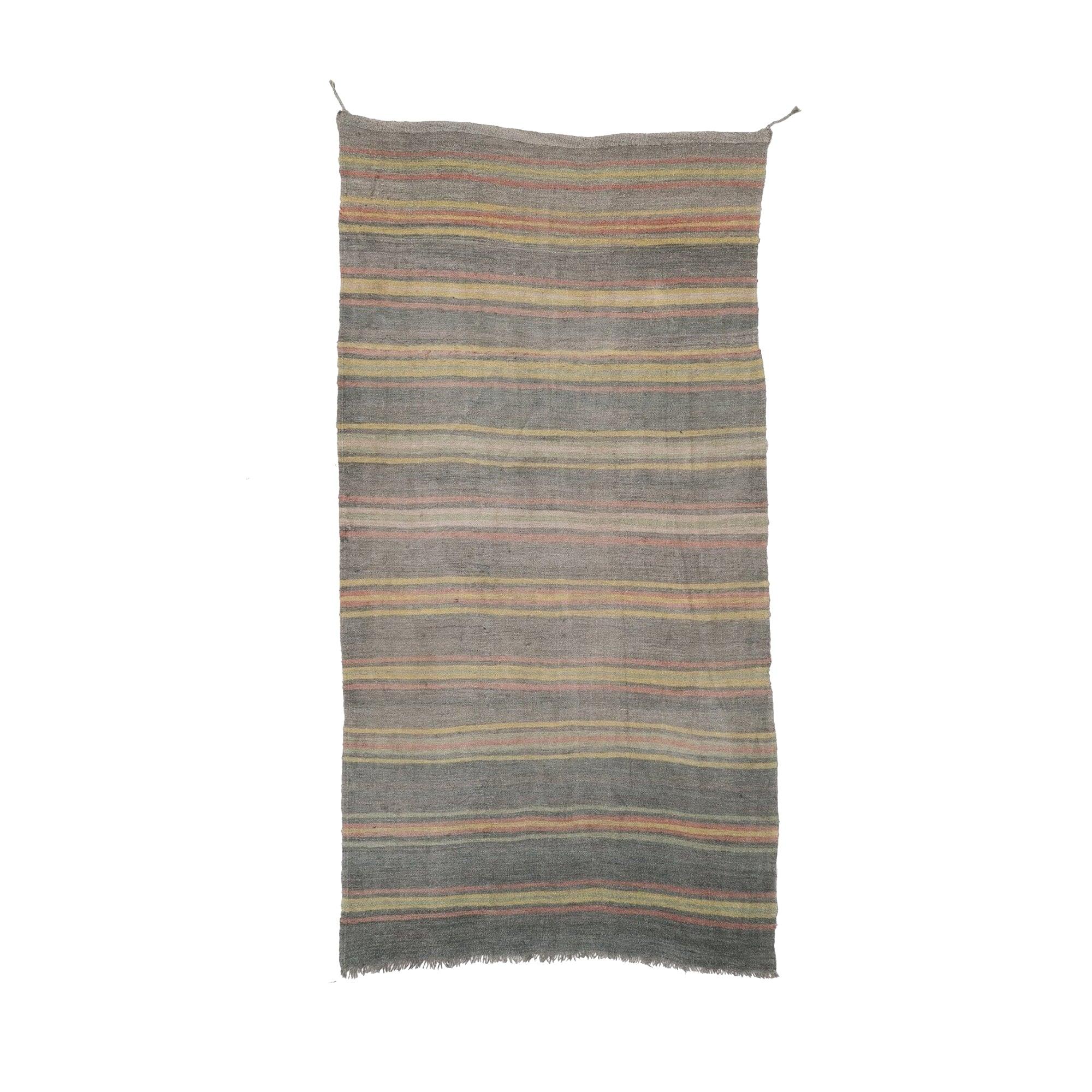 Hemp Bouquet Handwoven Vintage Hemp Rug - 01-00100 - Arconiz
