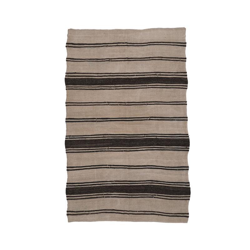 Hemp Bouquet Handwoven Vintage Hemp Rug - 01-00128 - Arconiz