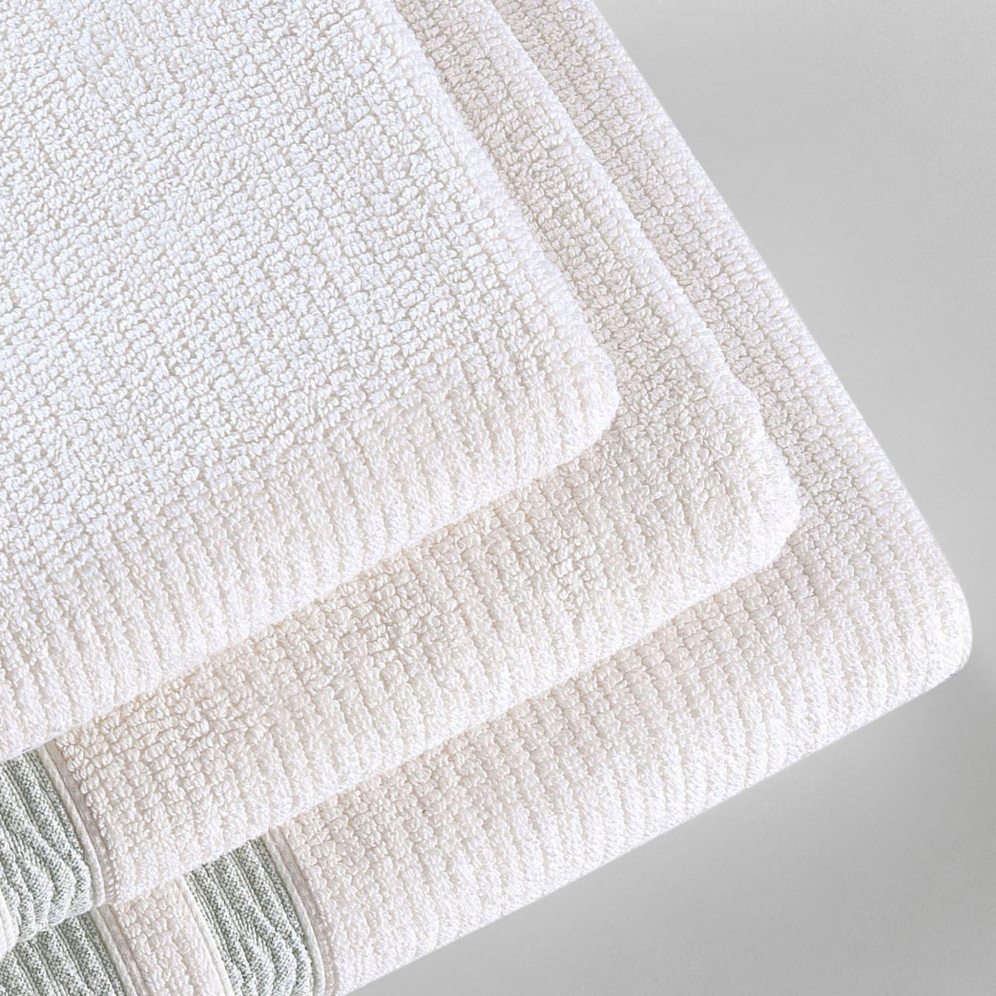 Green Bordure Jacquard Turkish Cotton Bath Towels - 4 Piece Set - BAT-1.JAQ-PUR-30.56-1.1.6 - Arconiz