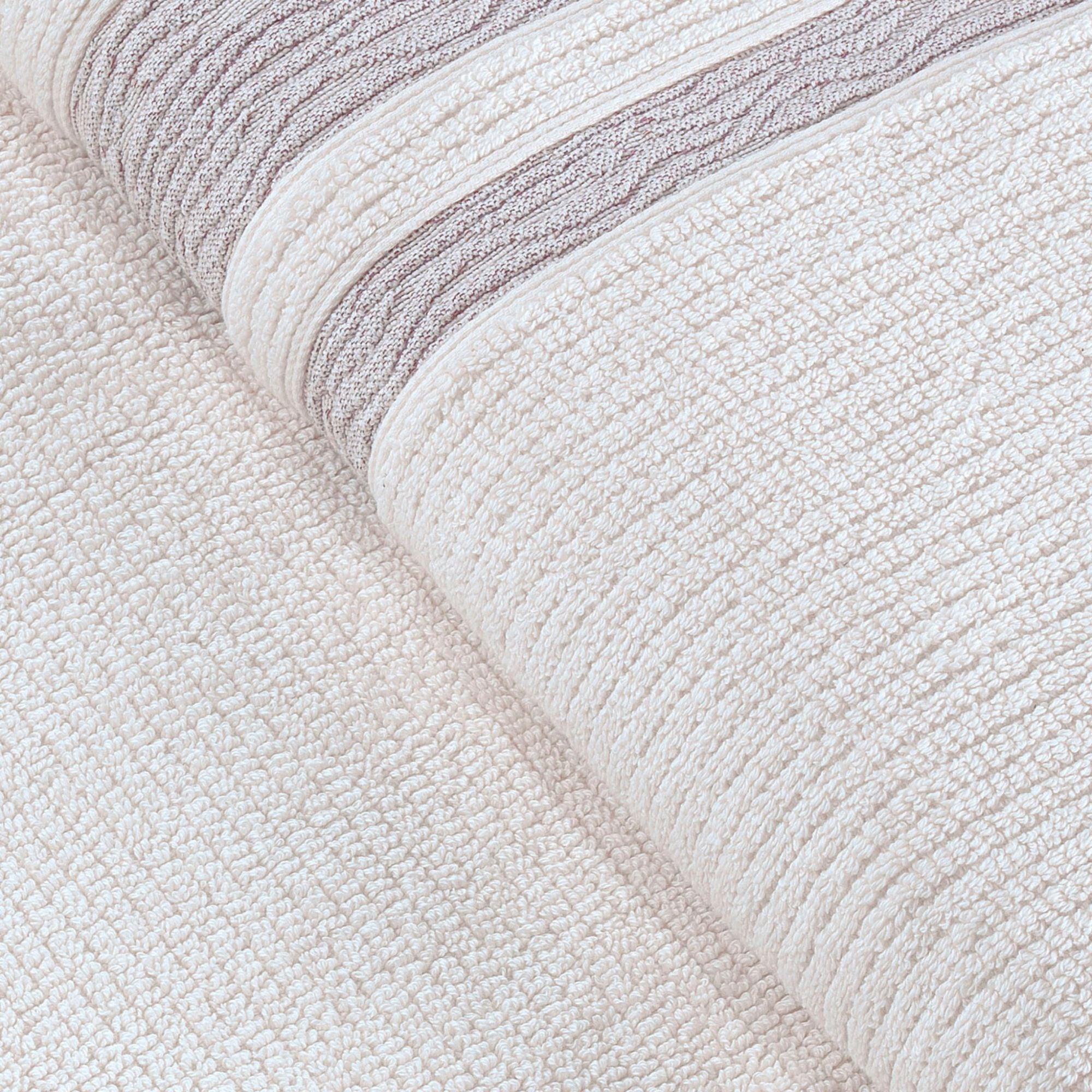 Purple Bordure Jacquard Turkish Cotton Bath Towels - 4 Piece Set - BAT-1.JAQ-PUR-30.56-1.1.4 - Arconiz