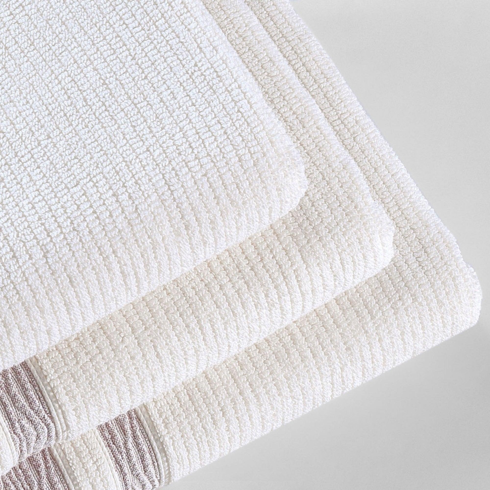 Luxury, Quick Dry Ribbed Bath Towel Purple Bordure - BAT-1.JAQ-PUR-30.56-1.1.1 - Arconiz
