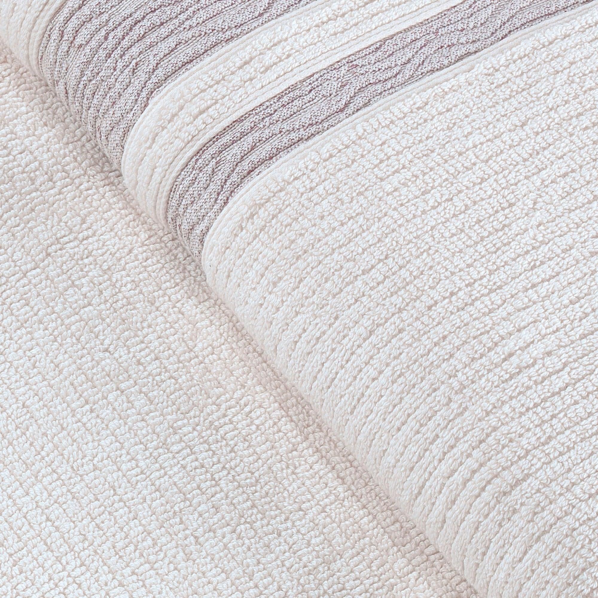 Luxury, Quick Dry Ribbed Bath Towel Purple Bordure - BAT-1.JAQ-PUR-30.56-1.1.1 - Arconiz