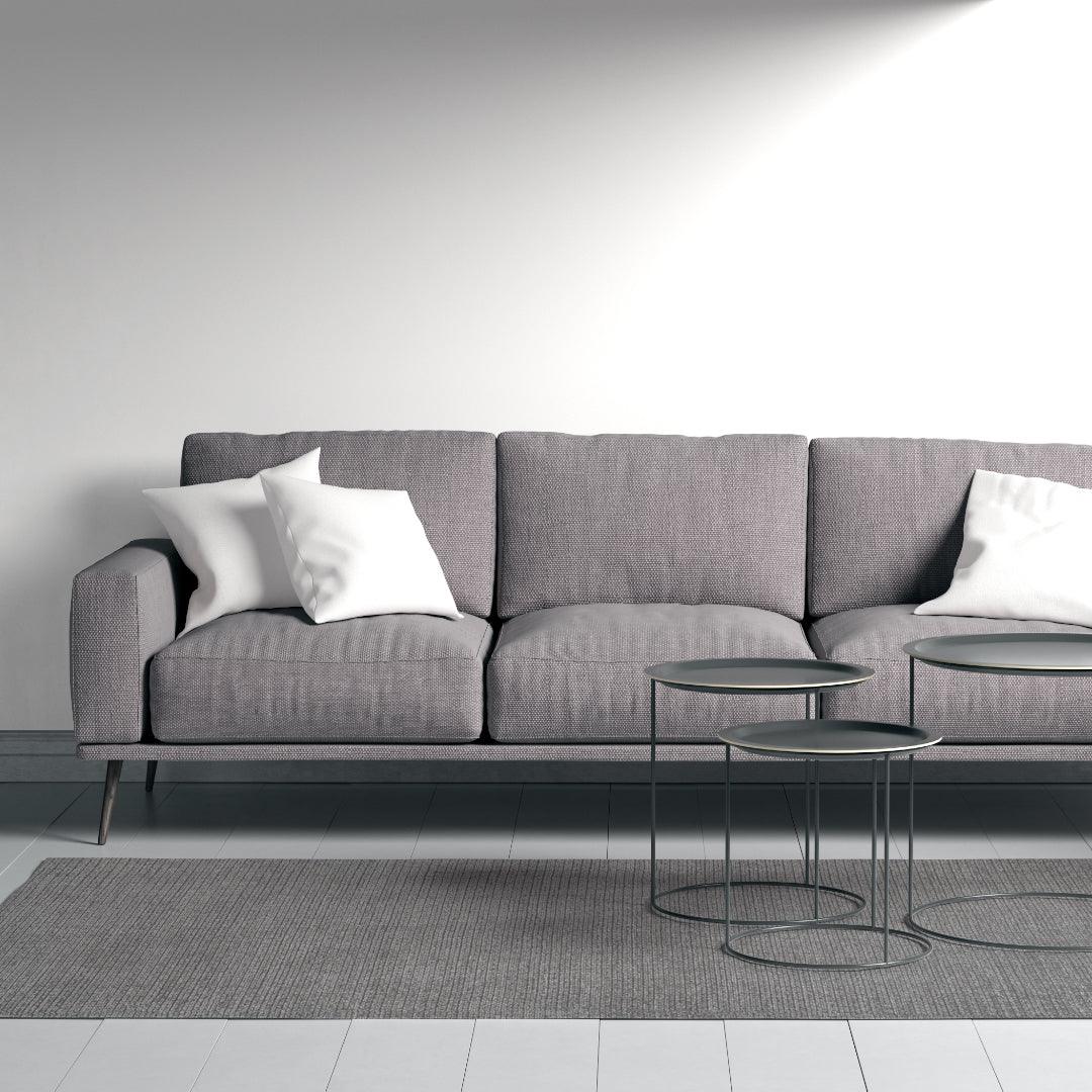 Machine Washable Solid Dark Gray Area Rug (Kid & Pet Friendly) - LOL-77010-ANT-2X6-4.4 - Arconiz