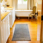 Machine Washable Solid Dark Gray Area Rug (Kid & Pet Friendly) - LOL-77010-ANT-2X6-4.4 - Arconiz