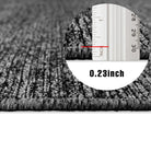 Machine Washable Solid Dark Gray Area Rug (Kid & Pet Friendly) - LOL-77010-ANT-2X6-4.4 - Arconiz