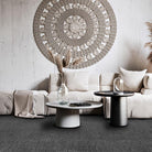 Machine Washable Solid Dark Gray Area Rug (Kid & Pet Friendly) - LOL-77010-ANT-2X6-4.4 - Arconiz