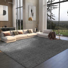 Machine Washable Solid Dark Gray Area Rug (Kid & Pet Friendly) - LOL-77010-ANT-2X6-4.4 - Arconiz