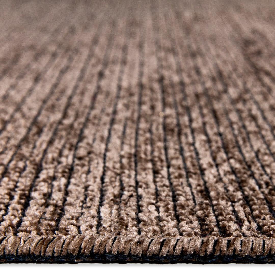 Machine Washable Area Rug, Solid Color Rectangular Rug, Taupe Brown - LOL-77021-BRO-2X6-4.4 - Arconiz
