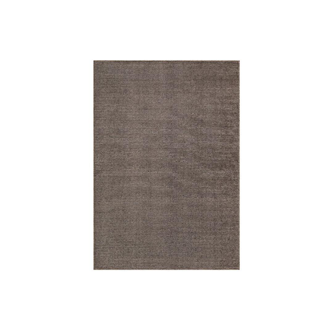 Machine Washable Area Rug, Solid Color Rectangular Rug, Taupe Brown - LOL-77021-BRO-5X7-4.4 - Arconiz