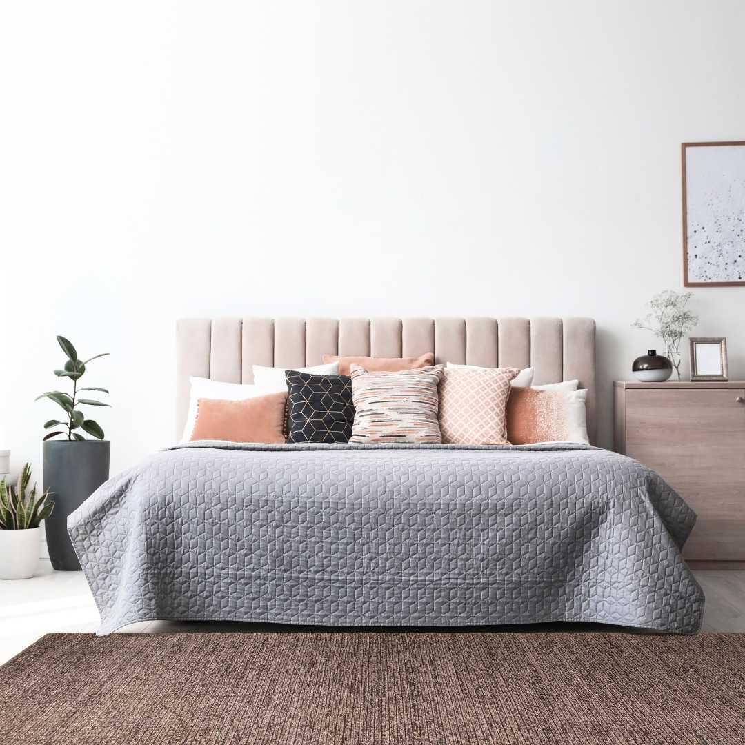 Machine Washable Area Rug, Solid Color Rectangular Rug, Taupe Brown - LOL-77021-BRO-2X6-4.4 - Arconiz