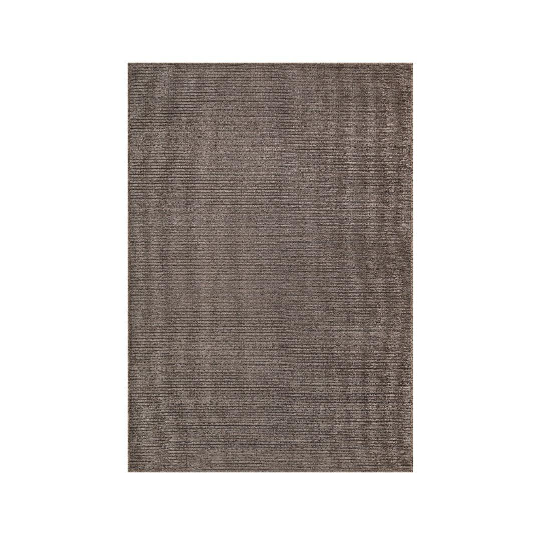 Machine Washable Area Rug, Solid Color Rectangular Rug, Taupe Brown - LOL-77021-BRO-8X10-4.4 - Arconiz