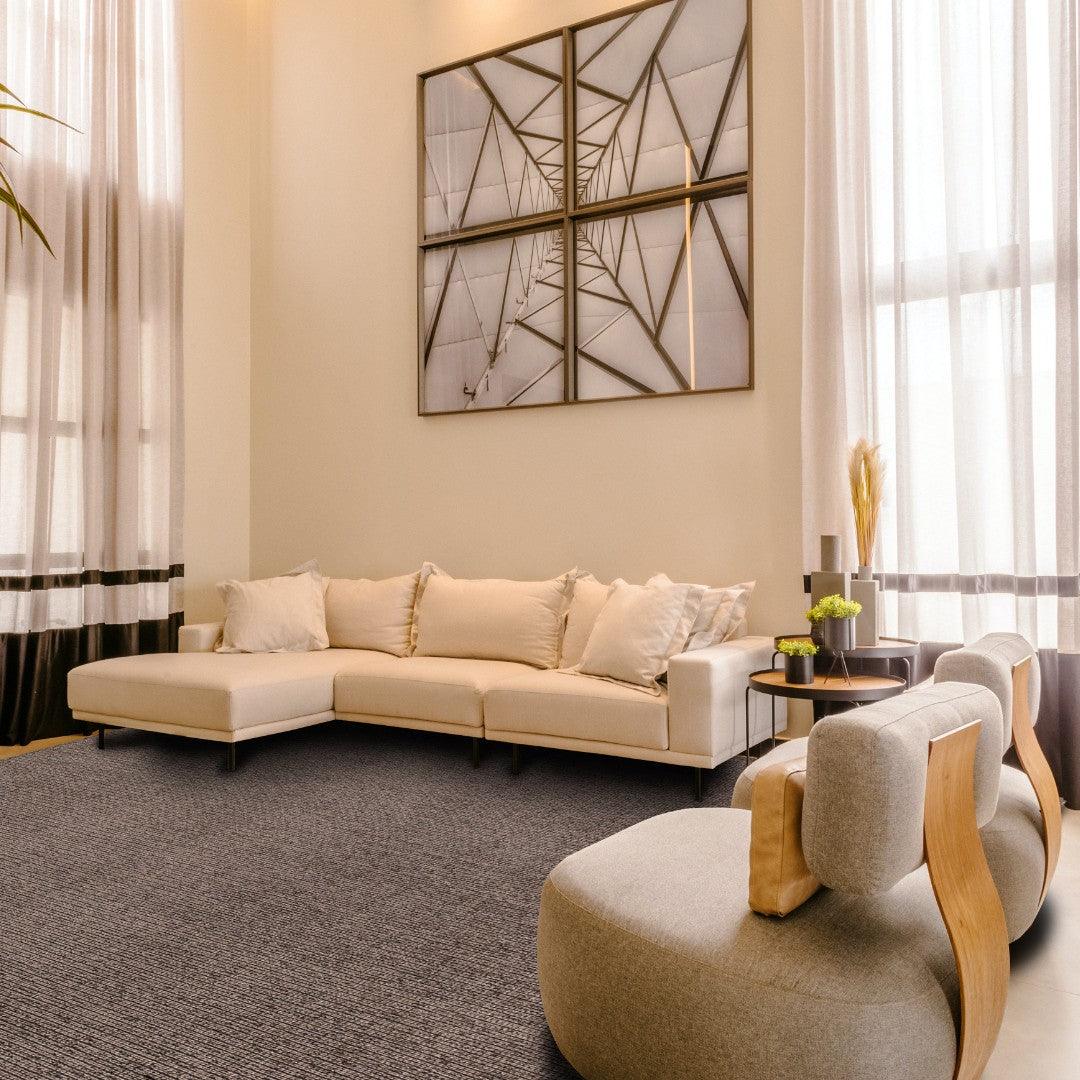 Machine Washable Area Rug, Solid Color Rectangular Rug, Taupe Brown - LOL-77021-BRO-2X6-4.4 - Arconiz