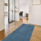 Machine Washable Solid Blue Area Rug - Slate Blue, Recycled - LOL-77032-BLU-2X6-4.4 - Arconiz