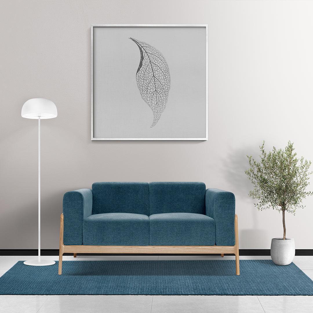 Machine Washable Solid Blue Area Rug - Slate Blue, Recycled - LOL-77032-BLU-2X6-4.4 - Arconiz