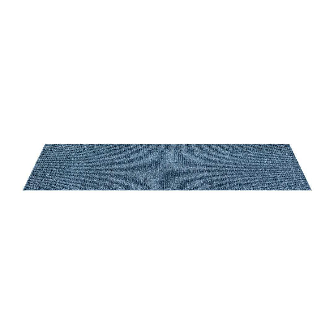 Machine Washable Solid Blue Area Rug - Slate Blue, Recycled - LOL-77032-BLU-2X6-4.4 - Arconiz