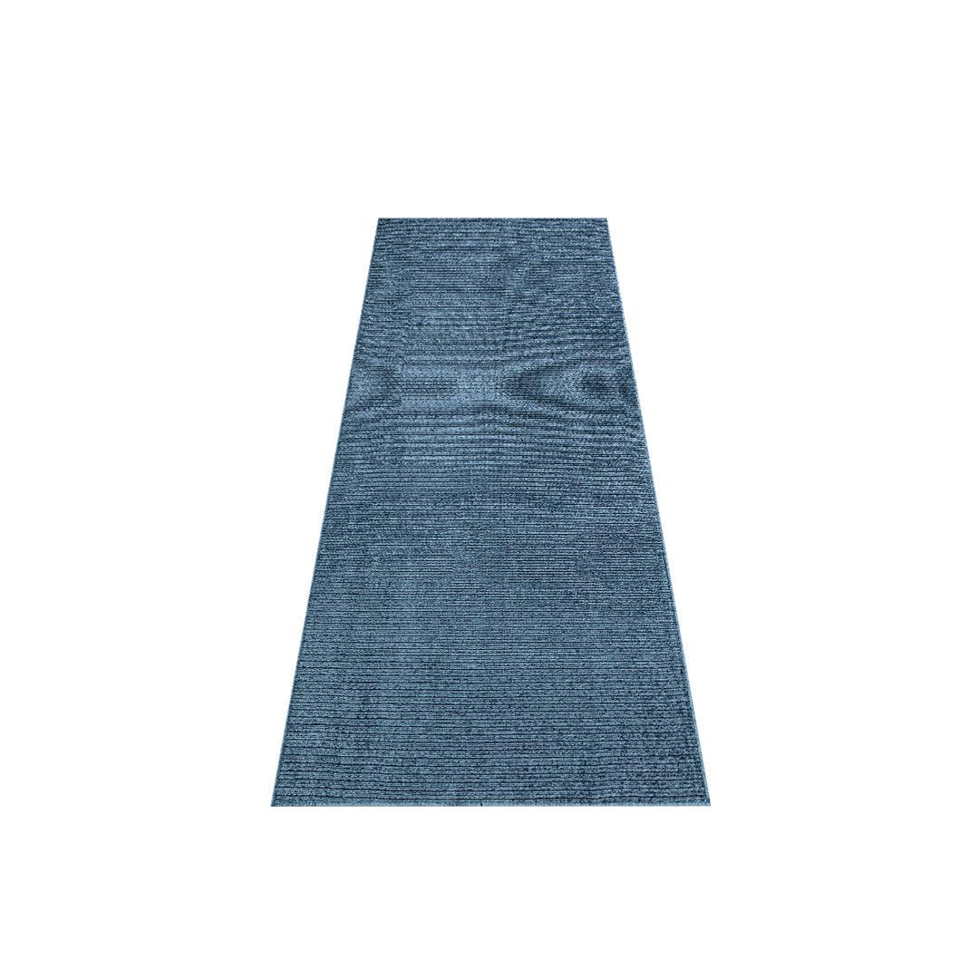 Machine Washable Solid Blue Area Rug - Slate Blue, Recycled - LOL-77032-BLU-2X6-4.4 - Arconiz