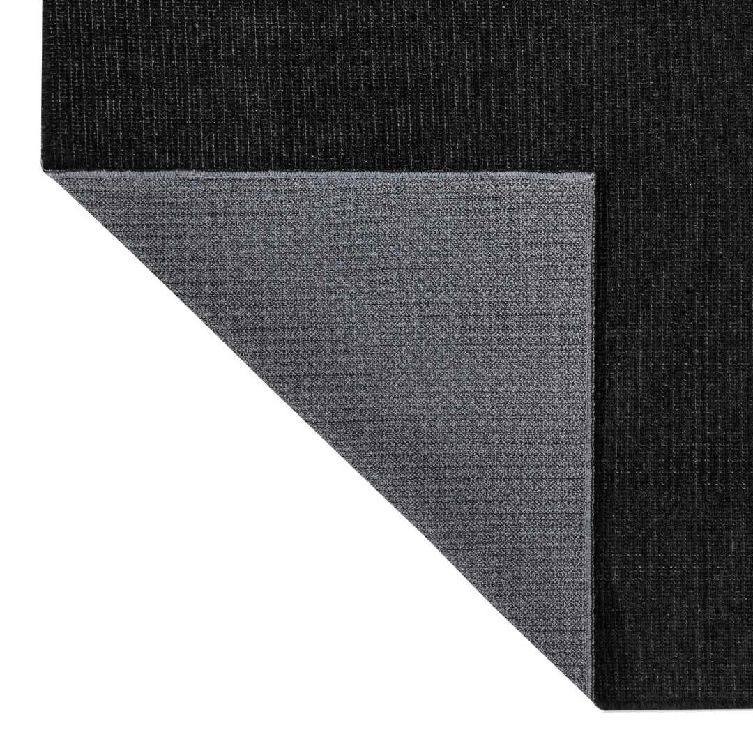 Black Solid Area Rug, Machine Washable - LOL-9500-BLA-2X6-4.4 - Arconiz