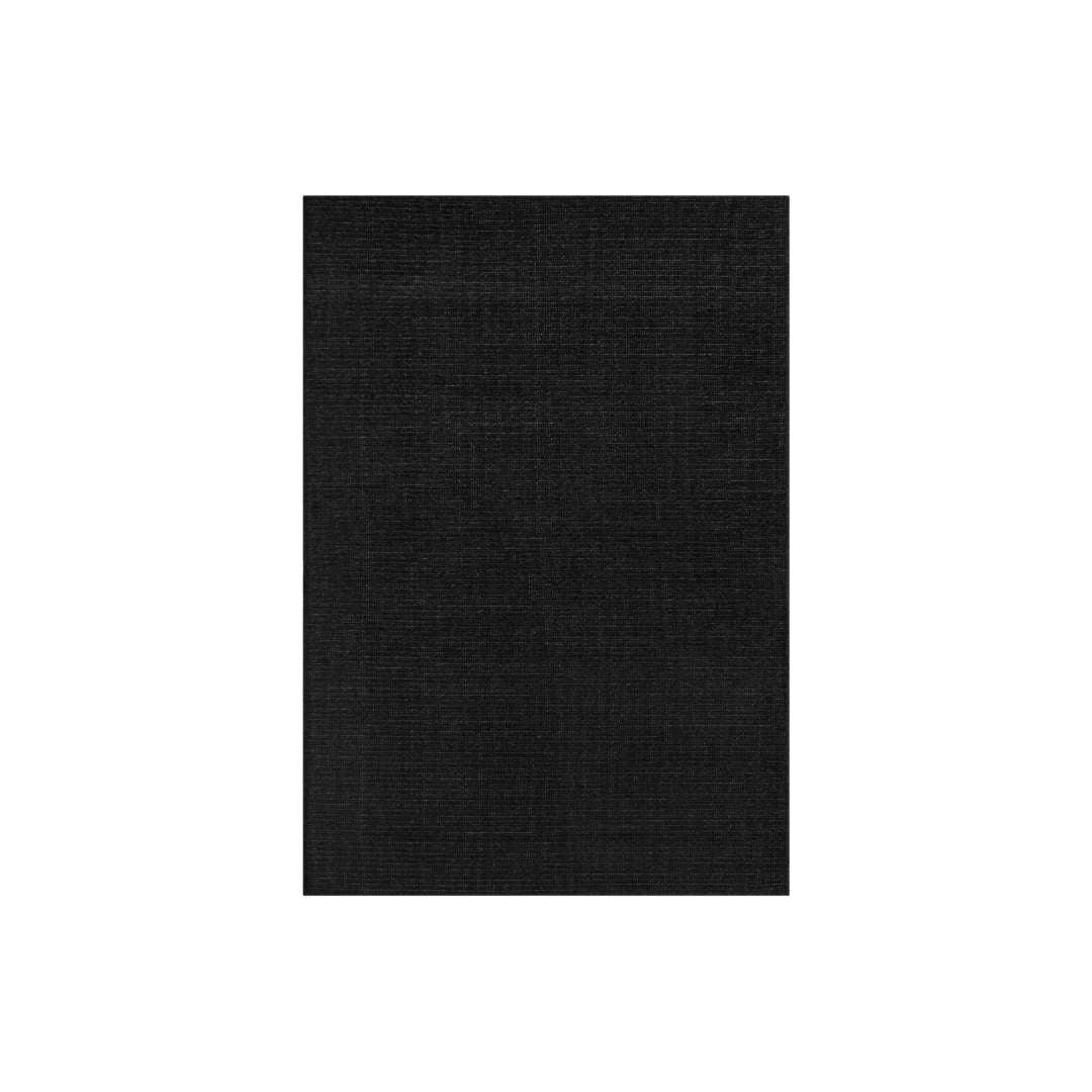 Black Solid Area Rug, Machine Washable - LOL-9500-BLA-5X7-4.4 - Arconiz