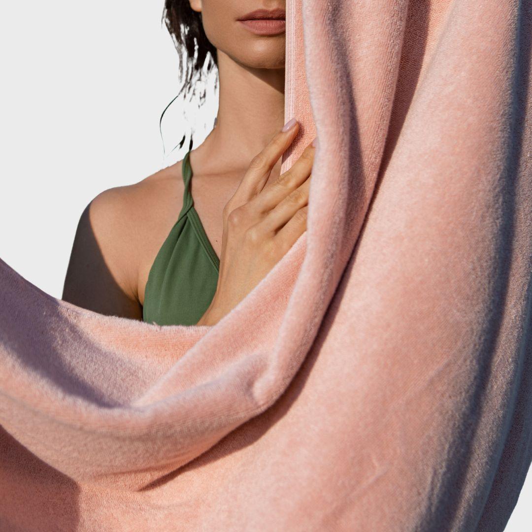 Blush Pink Turkish Cotton Luxury Bath Towels | 2 Piece Set - BAT-LT-PIN-30X56-1.6.2 - Arconiz