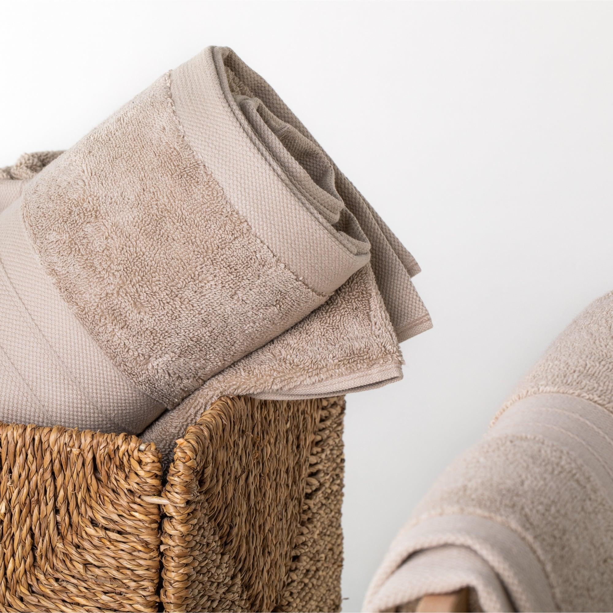 Light Taupe Turkish Cotton Luxury Bath Towel - BAT-LT-BRO-30X56-1.6.1 - Arconiz