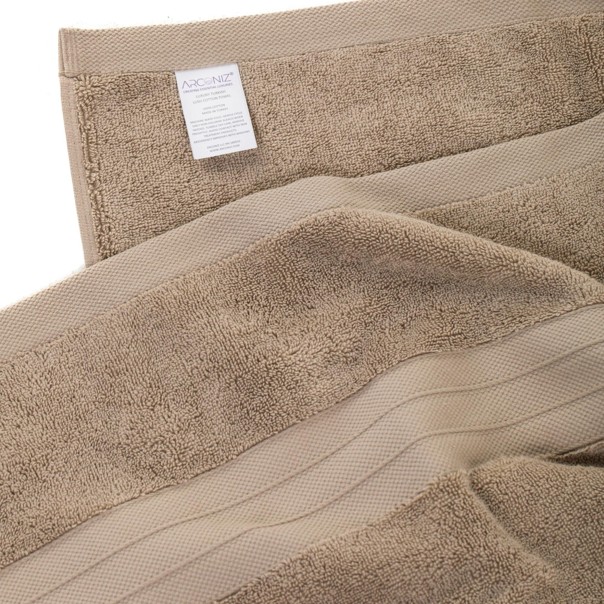 Light Taupe Turkish Cotton Luxury Bath Towel - BAT-LT-BRO-30X56-1.6.1 - Arconiz