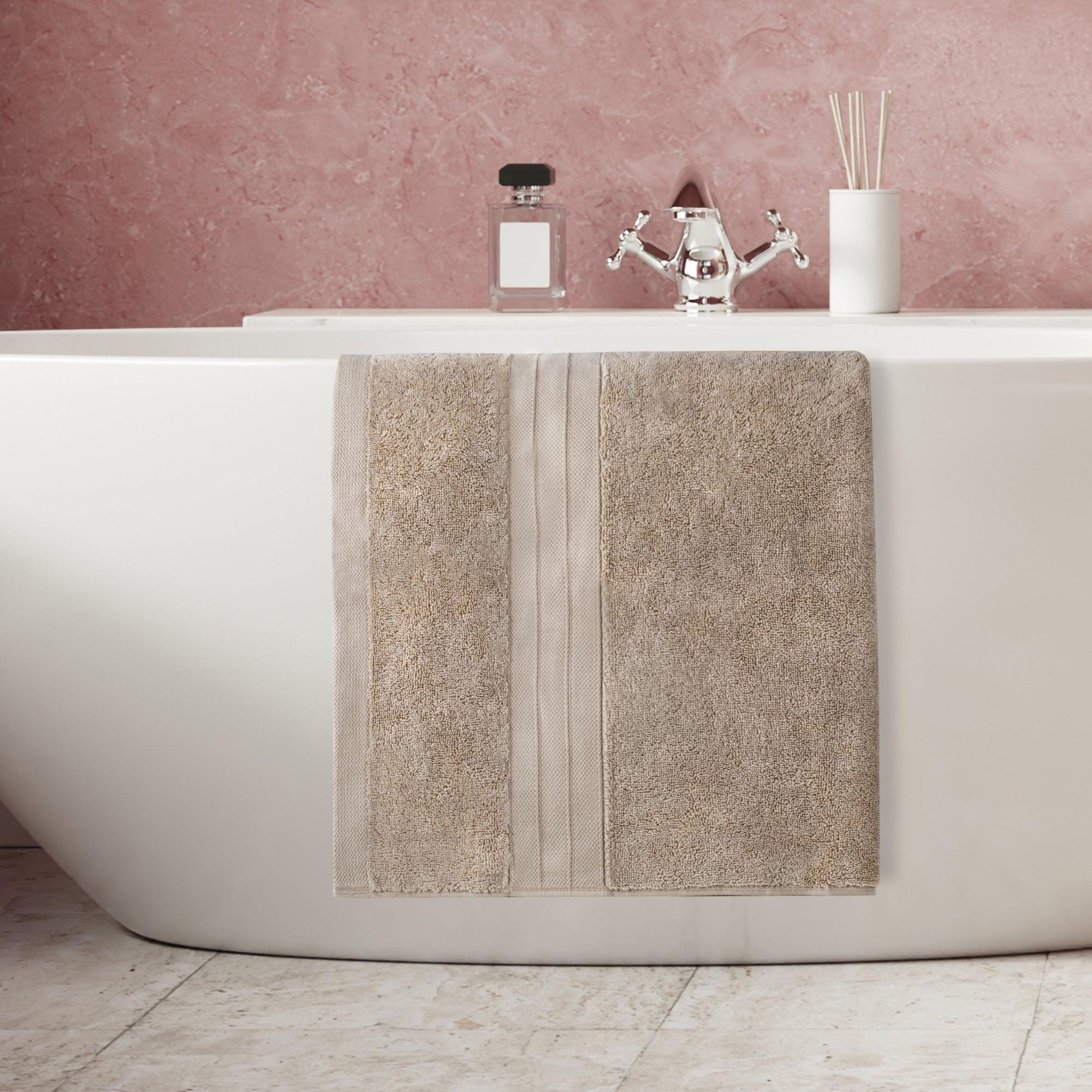 Light Taupe Turkish Cotton Luxury Bath Towel - BAT-LT-BRO-30X56-1.6.1 - Arconiz