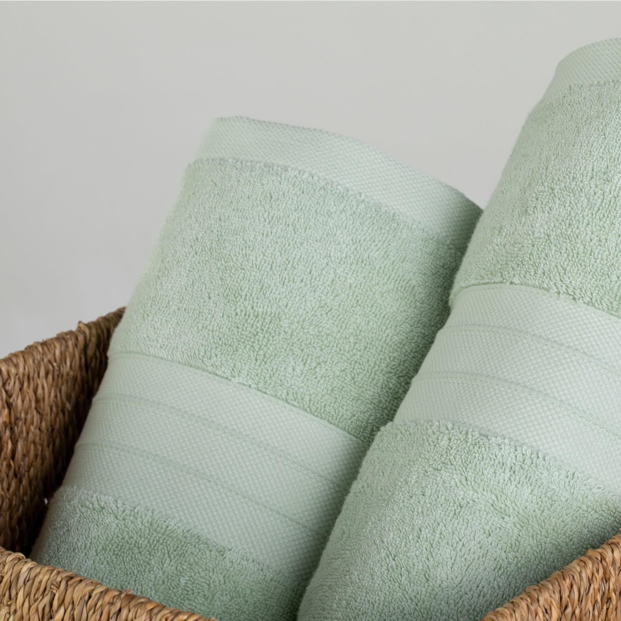 Sage Green Turkish Cotton Luxury Bath Towel - BAT-LT-GRE-30X56-1.6.1 - Arconiz