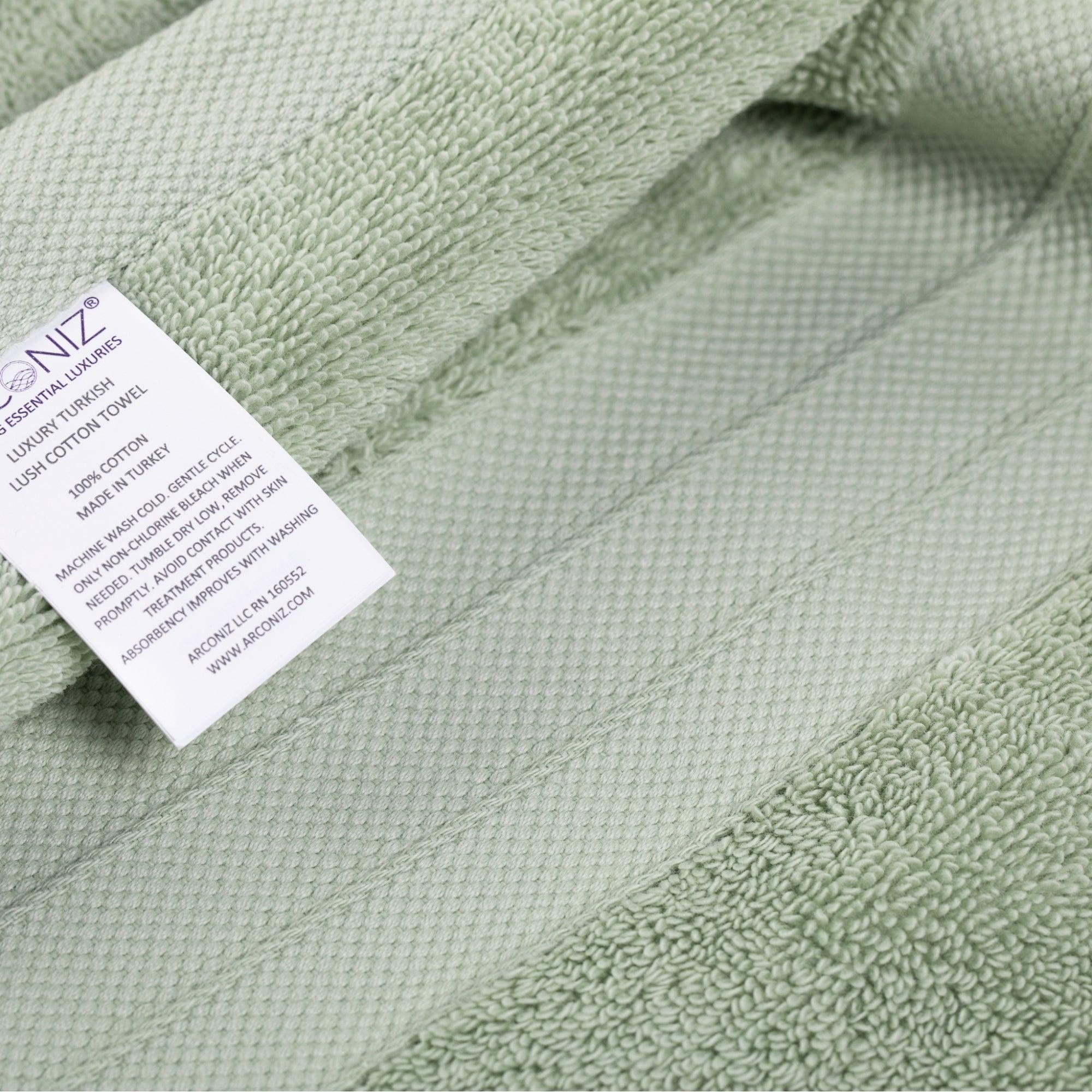 Sage Green Turkish Cotton Luxury Bath Towel - BAT-LT-GRE-30X56-1.6.1 - Arconiz