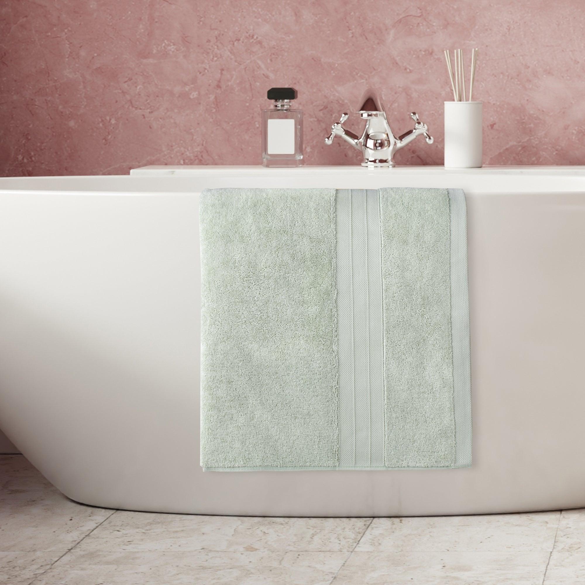 Sage Green Turkish Cotton Luxury Bath Towel - BAT-LT-GRE-30X56-1.6.1 - Arconiz