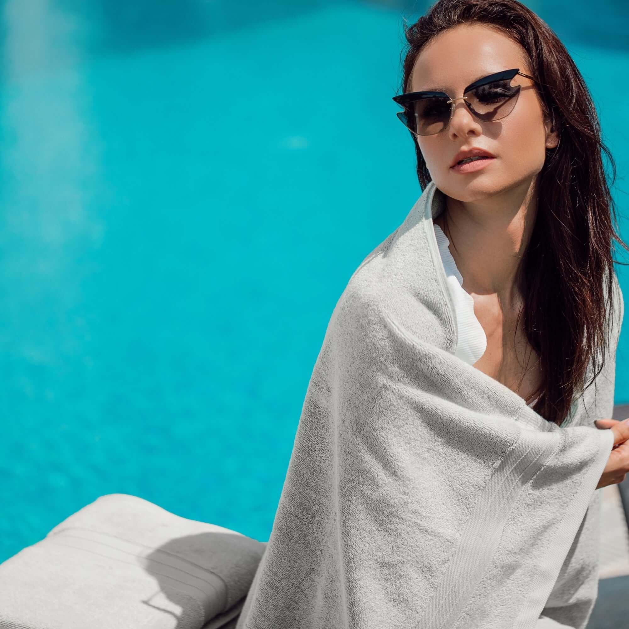 Light Grey Turkish Cotton Luxury Bath Towel - BAT-LT-LGR-30X56-1.6.1 - Arconiz