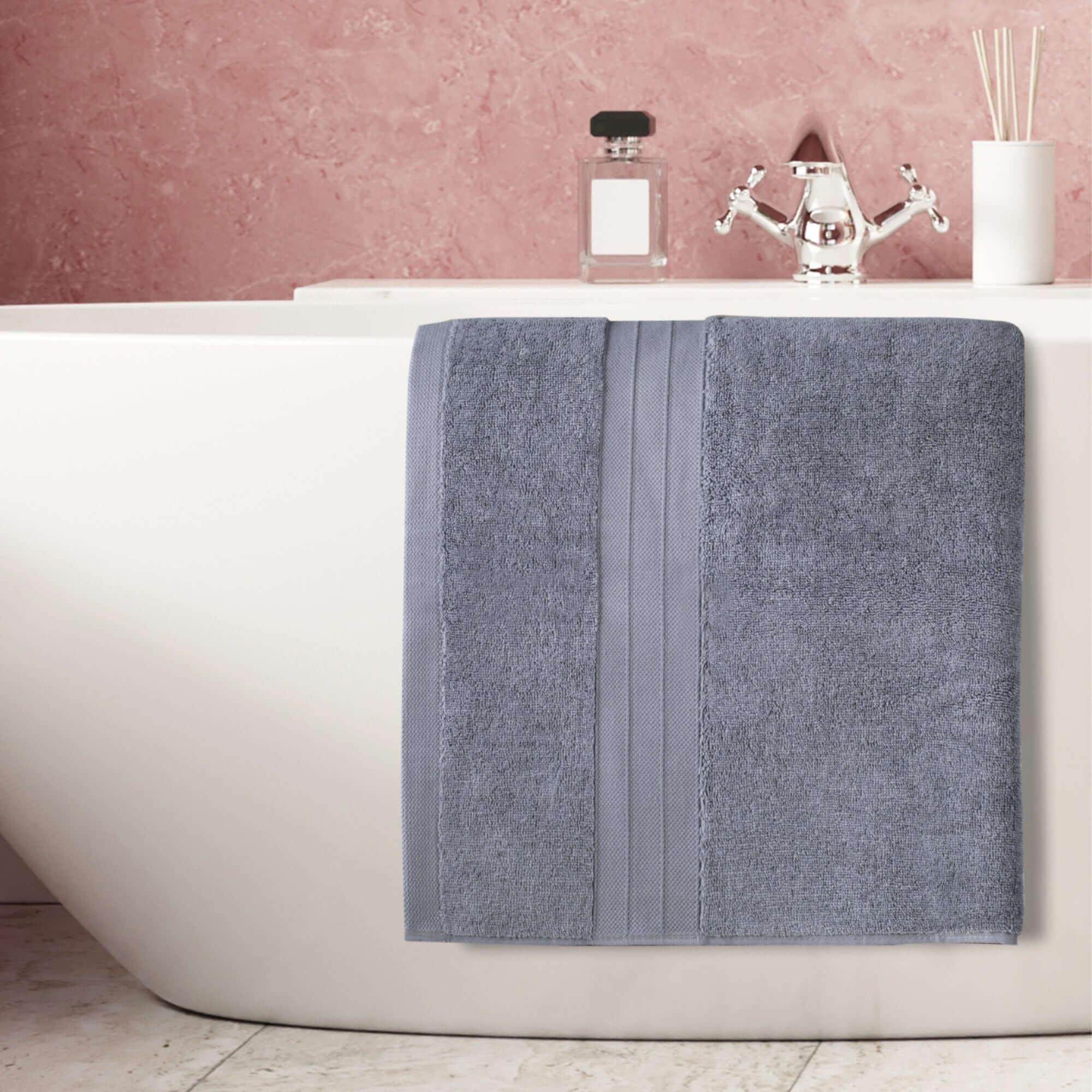 Light Grey Turkish Cotton Luxury Bath Towel - BAT-LT-LGR-30X56-1.6.1 - Arconiz