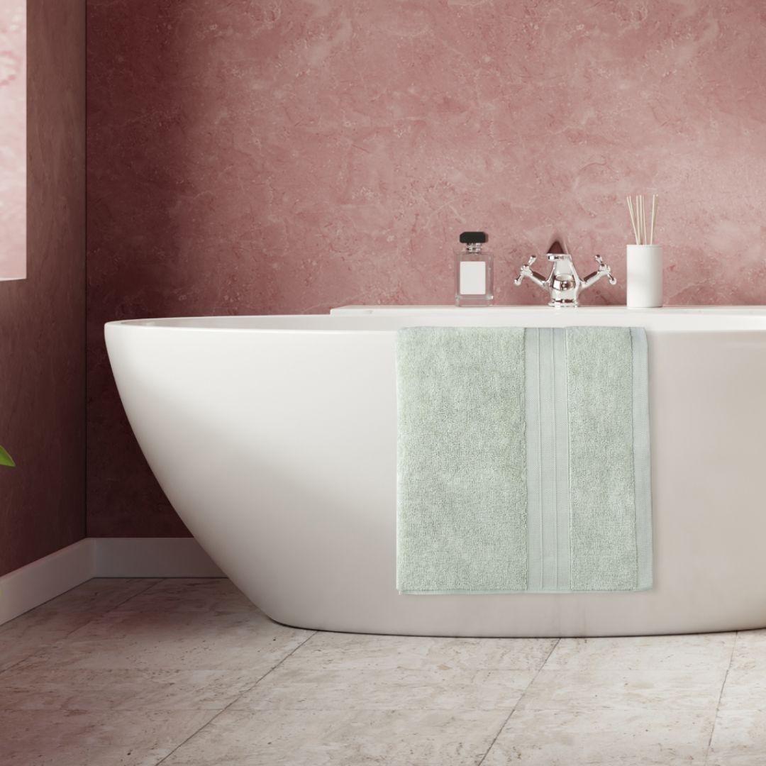 Sage Green Turkish Cotton Luxury Bath Towels | 2 Piece Set - BAT-LT-GRE-30X56-1.6.2 - Arconiz