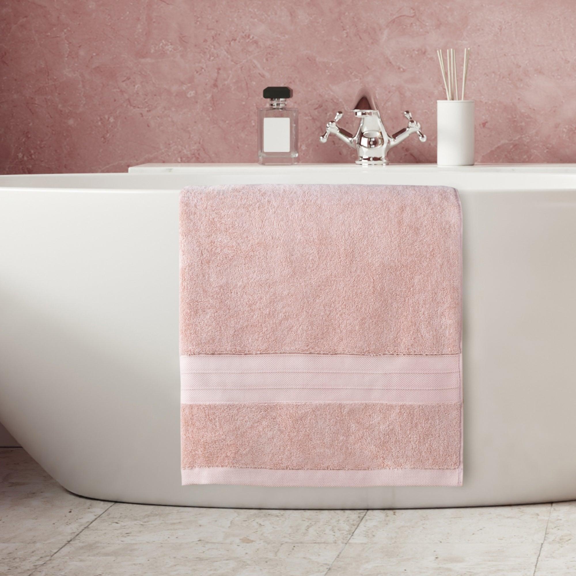 Blush Pink Turkish Cotton Luxury Bath Towel - BAT-LT-PIN-30X56-1.6.1 - Arconiz