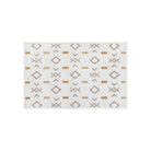 White & Orange Geometric Area Rug | Reversible, Machine Washable - OPA-K5018-ORA-3X5-3.1 - Arconiz
