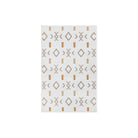 White & Orange Geometric Area Rug | Reversible, Machine Washable - OPA-K5018-ORA-5X7-3.1 - Arconiz