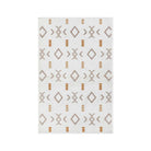 White & Orange Geometric Area Rug | Reversible, Machine Washable - OPA-K5018-ORA-8X10-3.1 - Arconiz