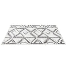 Machine Washable Reversible Area Rug, Brown and White Geometri - OPA-K5022-BLA-3X5-3.1 - Arconiz